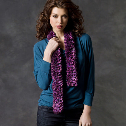 Red Heart Knit Marietta's Scarf Knit Scarf made in Red Heart Boutique Yarn