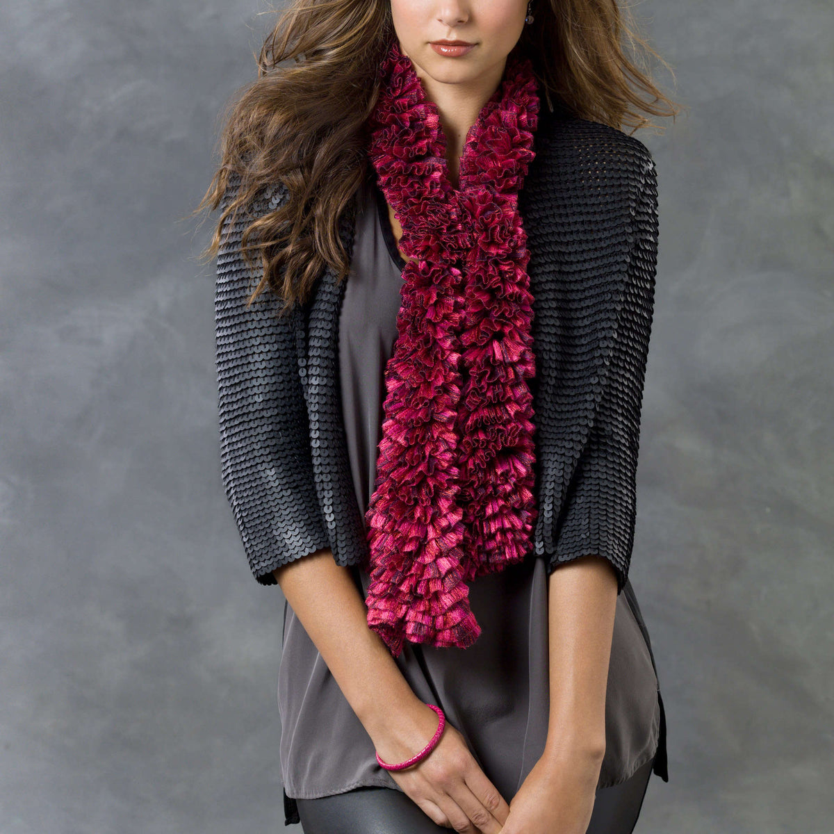 Knit Scarf made in Red Heart Boutique Yarn