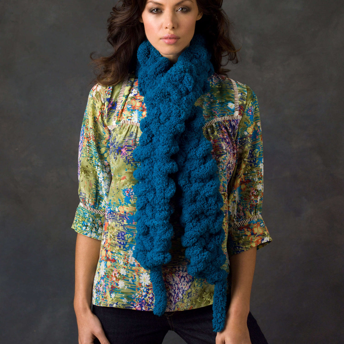 Knit Scarf made in Red Heart Boutique Yarn