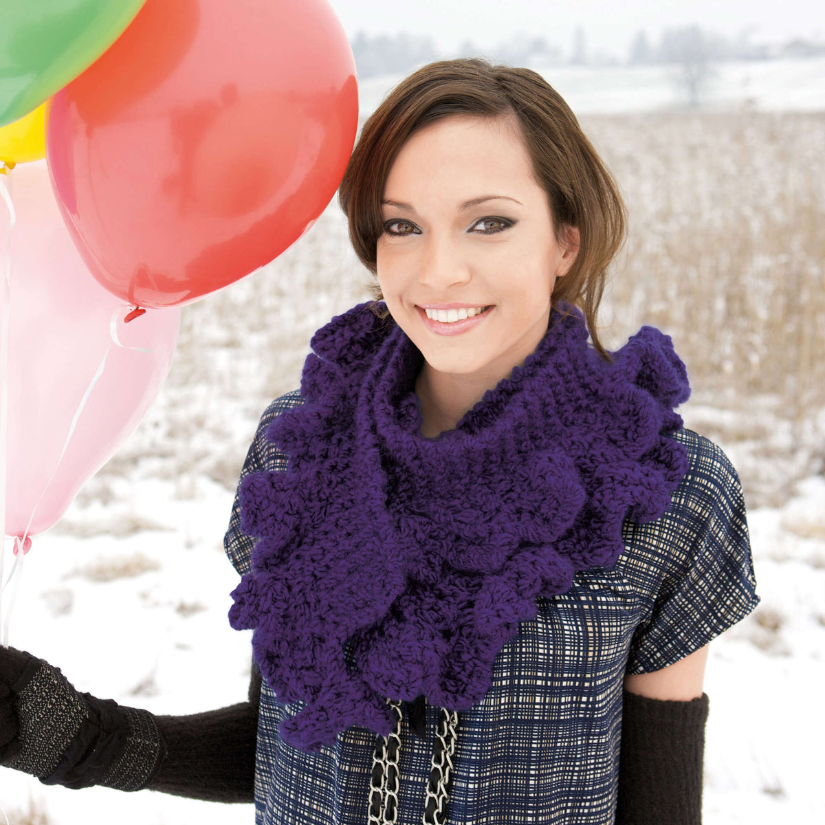 Knit Scarf made in Red Heart Boutique Yarn