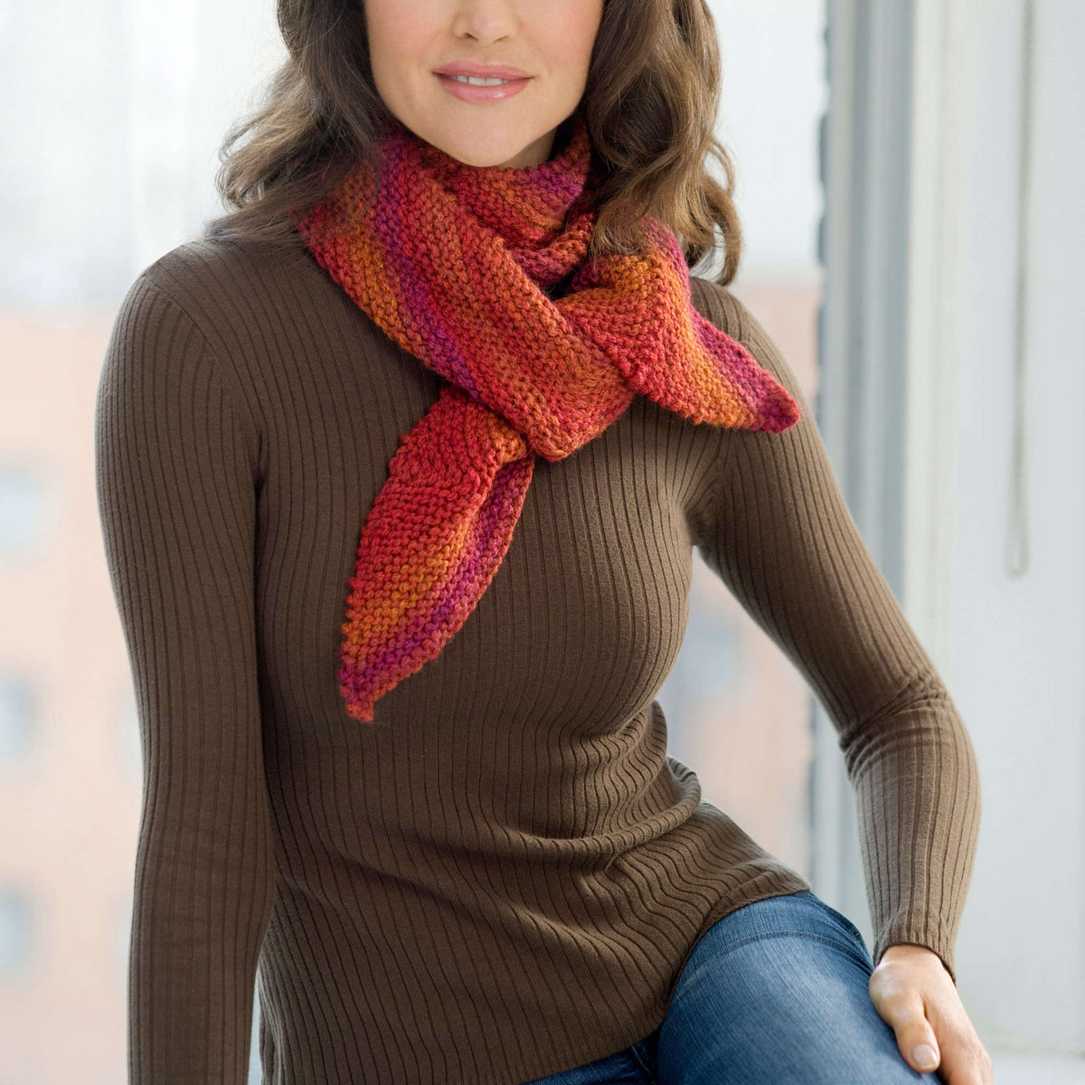 Knit Scarf made in Red Heart Boutique Yarn