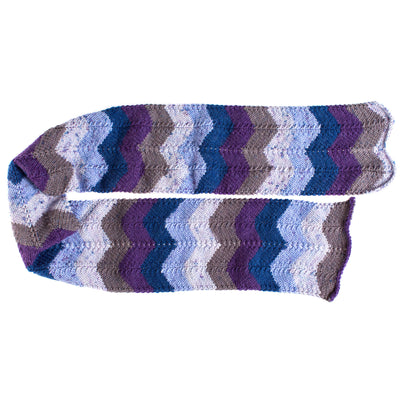 Red Heart Knit Chevron Scarf Knit Scarf made in Red Heart With Love Yarn