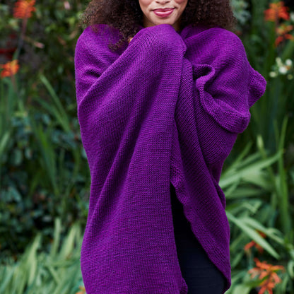 Red Heart Effortlessly Chic Ruana Knit Ruana made in Red Heart Chic Sheep Yarn