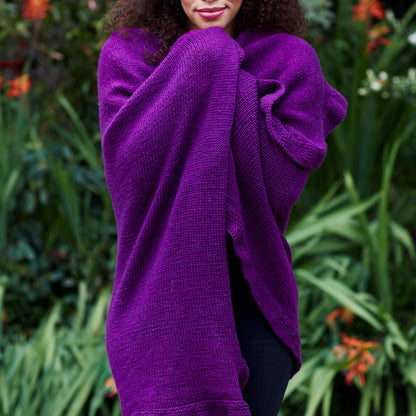 Red Heart Effortlessly Chic Ruana Knit Ruana made in Red Heart Chic Sheep Yarn