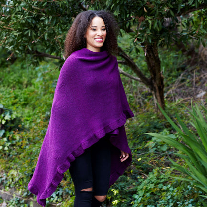 Red Heart Effortlessly Chic Ruana Knit Ruana made in Red Heart Chic Sheep Yarn