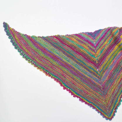 Red Heart Vibrant Knit Shawlette Knit Shawl made in Red Heart Boutique Yarn