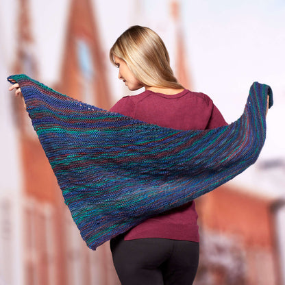 Red Heart Knit Cecilia Shawl Knit Shawl made in Red Heart Boutique Yarn