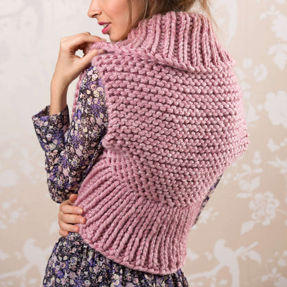 Red Heart Knit Cozy Shrug Knit Shrug made in Red Heart Grande Yarn