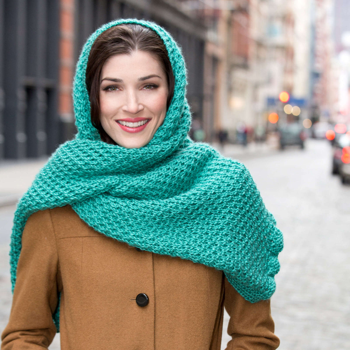Knit Wrap made in Red Heart Soft Yarn