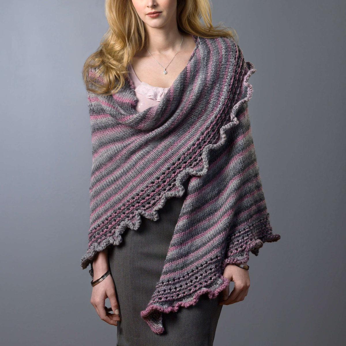 Knit Wrap made in Red Heart Boutique Yarn