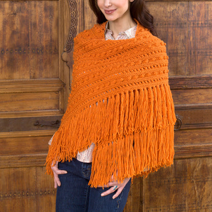 Red Heart Knit Popcorn Shawl Knit Shawl made in Red Heart Super Saver Yarn