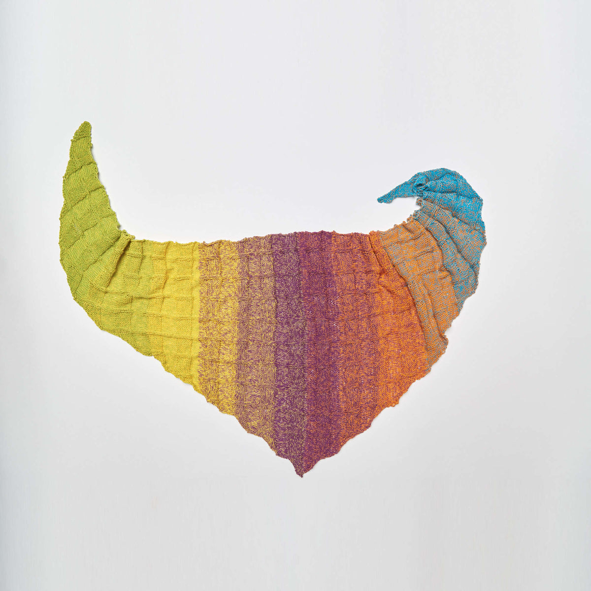 Knit Shawl made in Red Heart It's a Wrap Rainbow Yarn