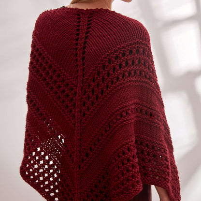 Red Heart Knit Totally Styled Shawl Knit Shawl made in Red Heart Chunky Soft Yarn