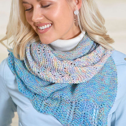 Red Heart Knit Waterline Shawl Single Size