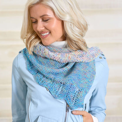 Red Heart Knit Waterline Shawl Single Size
