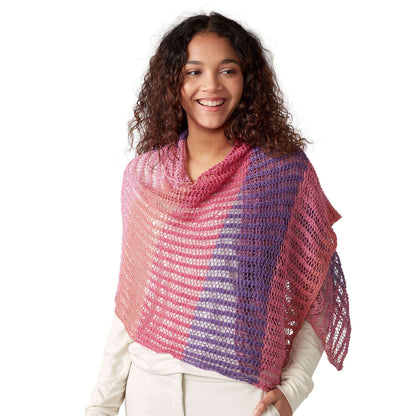 Red Heart Knit Airy Shawl Single Size