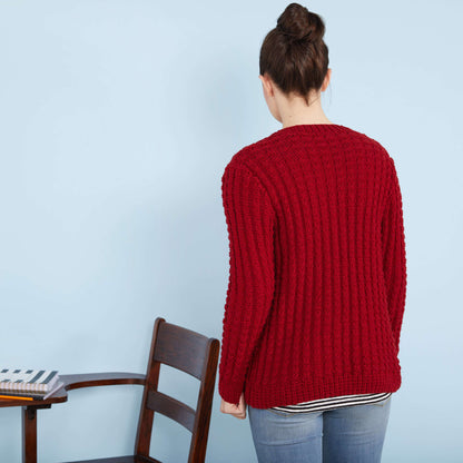Red Heart Chillin' Out Knit Cardigan Knit Cardigan made in Red Heart With Love Yarn
