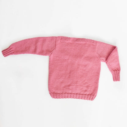 Red Heart Lovely Cable Knit Sweater Knit Sweater made in Red Heart Soft Essentials Yarn