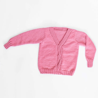 Red Heart Lovely Cable Knit Sweater Knit Sweater made in Red Heart Soft Essentials Yarn