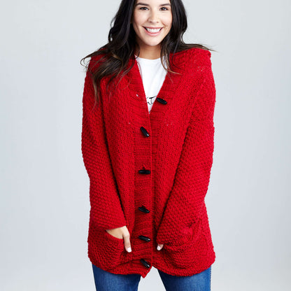 Red Heart Lazy Day Chic Sweater Knit Sweater made in Red Heart Chic Sheep Yarn