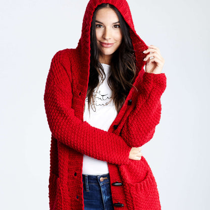 Red Heart Lazy Day Chic Sweater Knit Sweater made in Red Heart Chic Sheep Yarn
