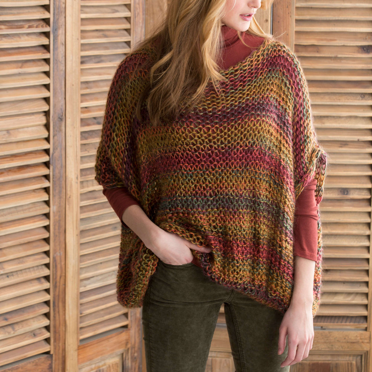 Knit Pullover made in Red Heart Boutique Yarn