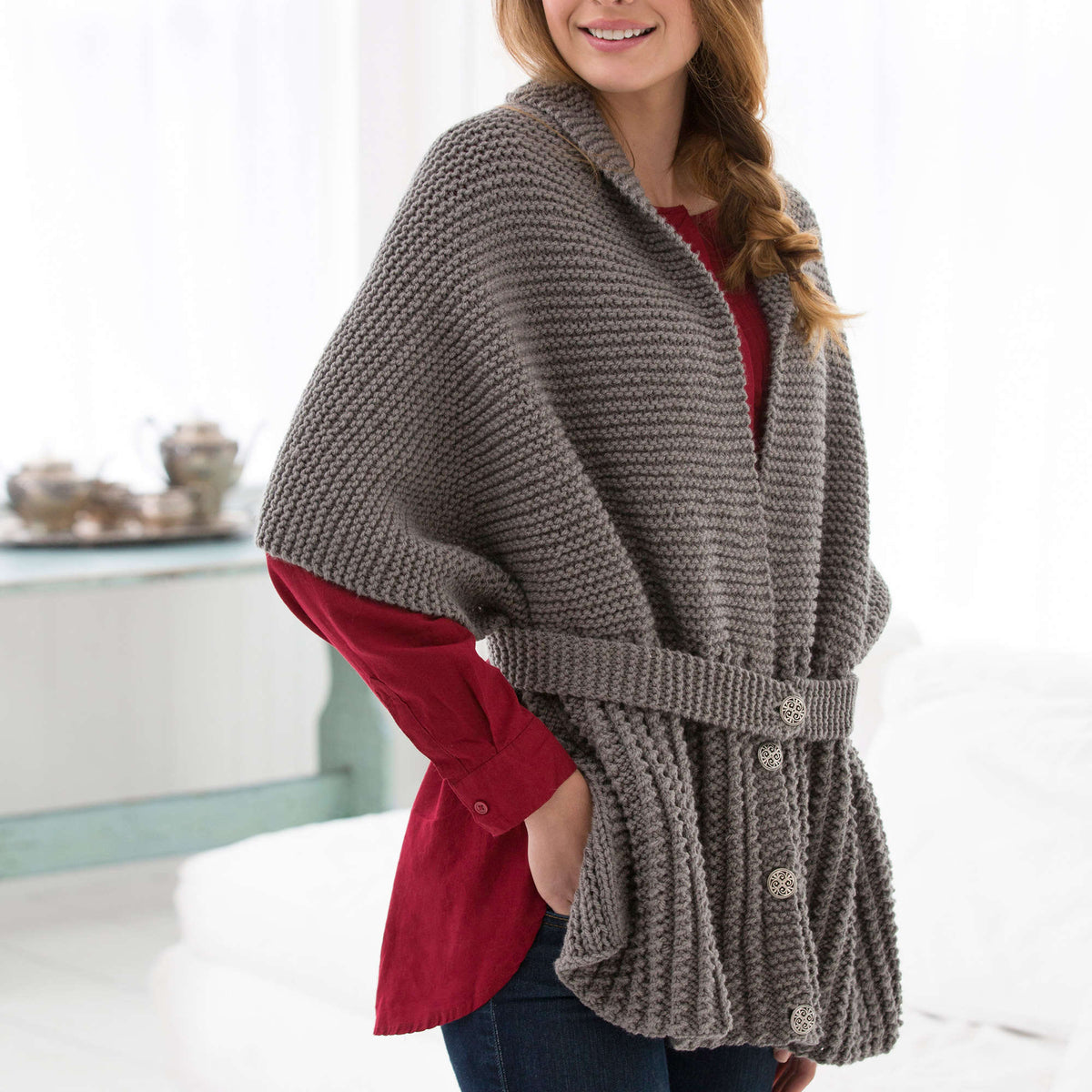 Knit Sweater made in Red Heart With Love Yarn