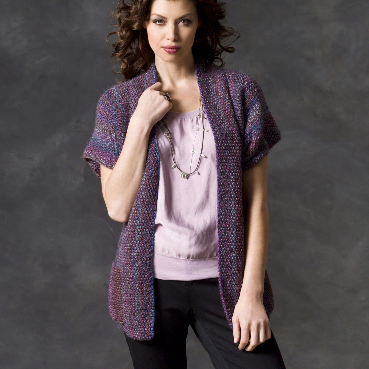 Knit Sweater made in Red Heart Boutique Yarn