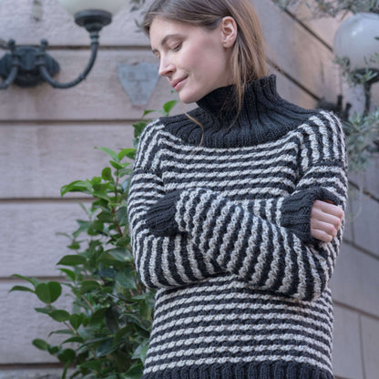 Red Heart Knit Abbraccio Sweater Knit Sweater made in Red Heart An Italian Story Vera Yarn