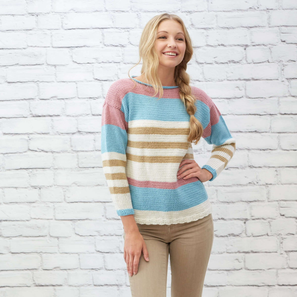 Knit Pullover made in Red Heart With Love Yarn