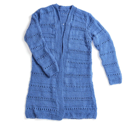 Red Heart Lovely Day Knit Cardigan Knit Cardigan made in Red Heart Dreamy Yarn