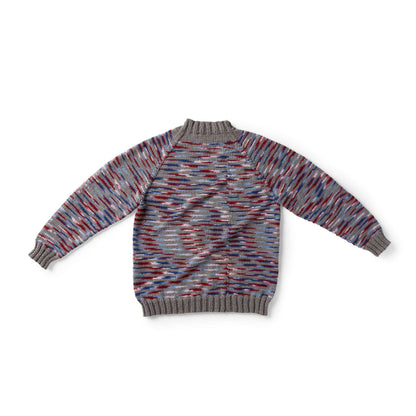 Red Heart Knit Striped Raglan Pullover M