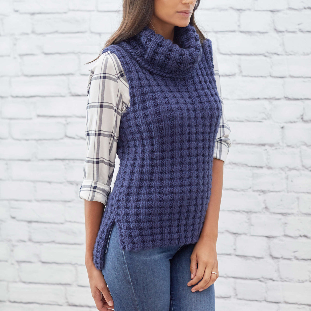 Knit Vest made in Red Heart Soft Essentials Yarn