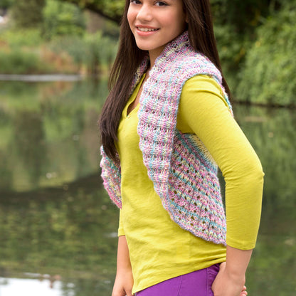 Red Heart Knit Teen Endless Circle Vest Knit Vest made in Red Heart Boutique Yarn