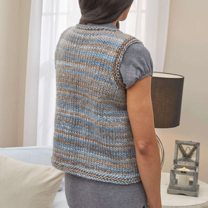 Red Heart Knit Simply Styled Vest Knit Vest made in Red Heart Evermore Yarn