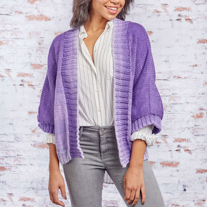 Red Heart Knit Kimono Style Jacket Knit Jacket made in Red Heart Super Saver Ombre Yarn