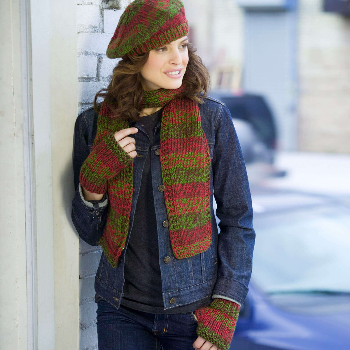 Knit Trio made in Red Heart Eco-Ways Yarn