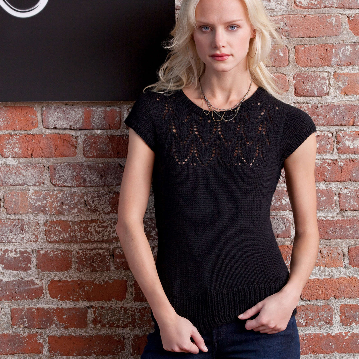 Knit Top made in Red Heart Washable Ewe Yarn