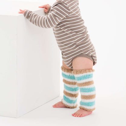 Red Heart Knit Simple Striped Baby Legwarmers Knit Legwarmers made in Red Heart Baby Hugs Medium Yarn