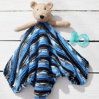 Red Heart Teddy Bear Knit Lovey Knit Lovey made in Red Heart Baby Hugs Medium Yarn