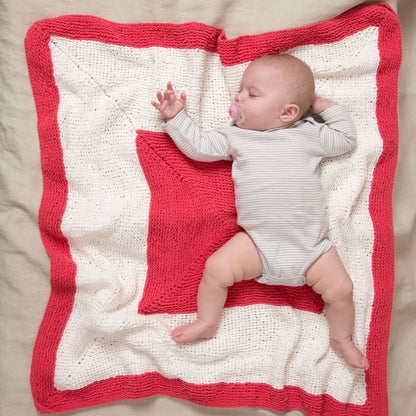 Red Heart Square On Square Knit Baby Blanket Knit Blanket made in Red Heart Cutie Pie Yarn