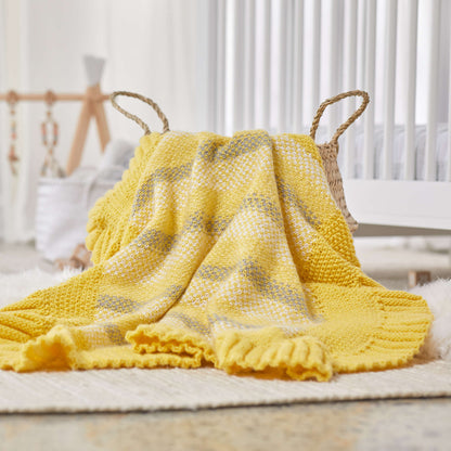 Red Heart Sunnyside Up Knit Blanket Single Size