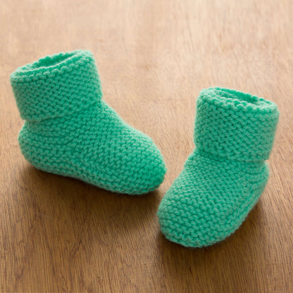 Red Heart Garter Stitch Baby Booties Knit Booties made in Red Heart Baby Hugs Medium Yarn