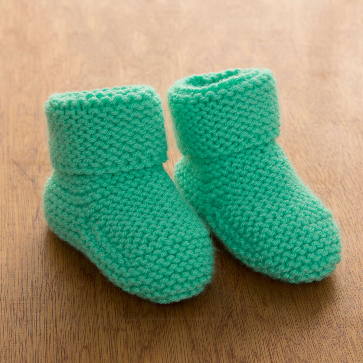 Knit Booties made in Red Heart Baby Hugs Medium Yarn