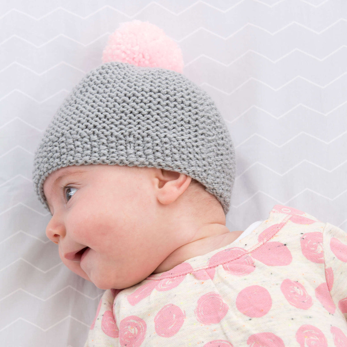 Knit Cap made in Red Heart Baby Hugs Light Yarn