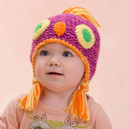 Red Heart Knit Make Me An Owl Hat Knit Hat made in Red Heart Anne Geddes Baby Yarn