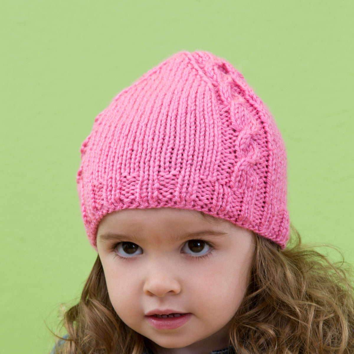 Knit Beanie made in Red Heart Soft Baby Steps Yarn