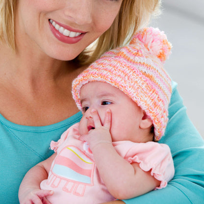 Red Heart Knit Baby's First Hat Knit Hat made in Red Heart Baby TLC Yarn