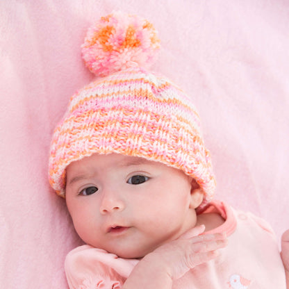 Red Heart Knit Baby's First Hat Knit Hat made in Red Heart Baby TLC Yarn