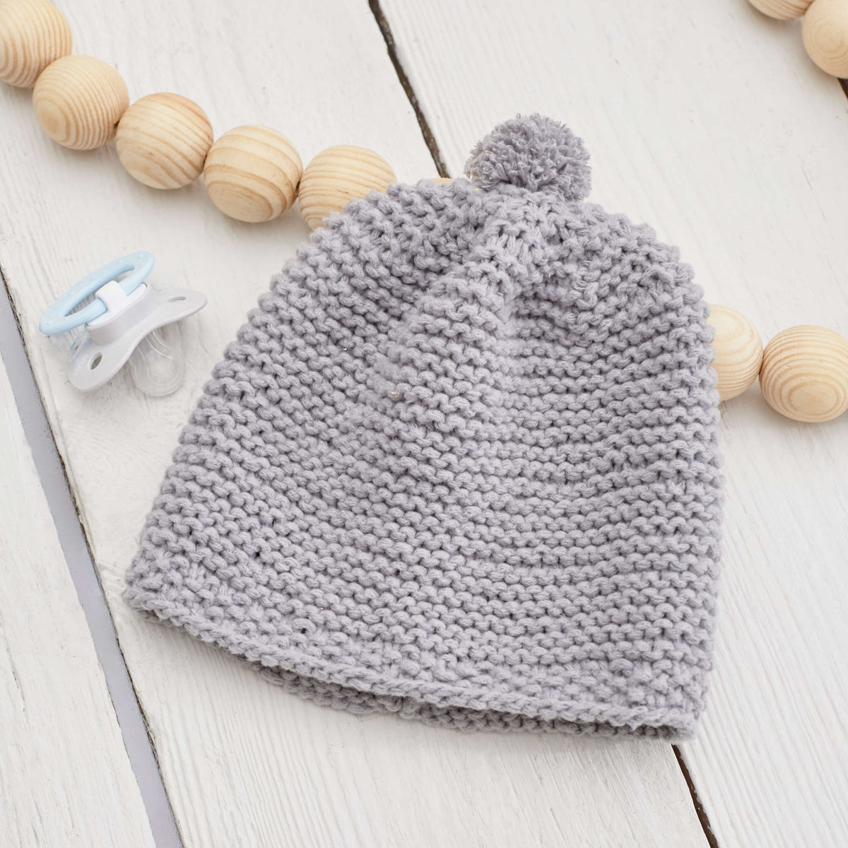 Knit Hat made in Red Heart Amore Yarn